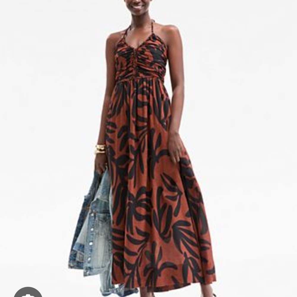 Chic Black and Brown Maxi Dress